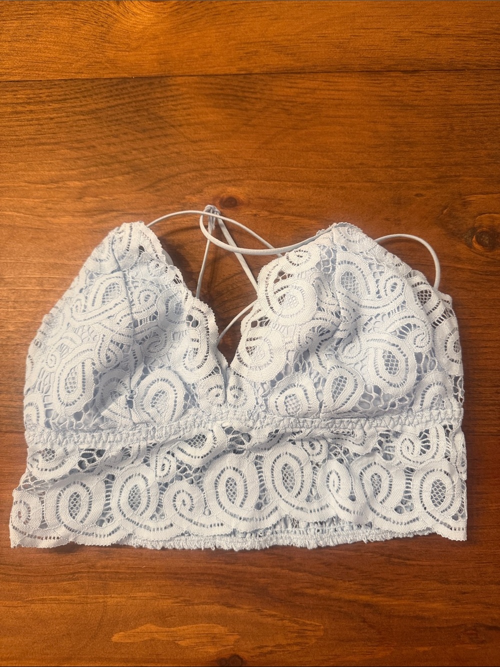 PINK Victoria's Secret light blue Lace Bralette
